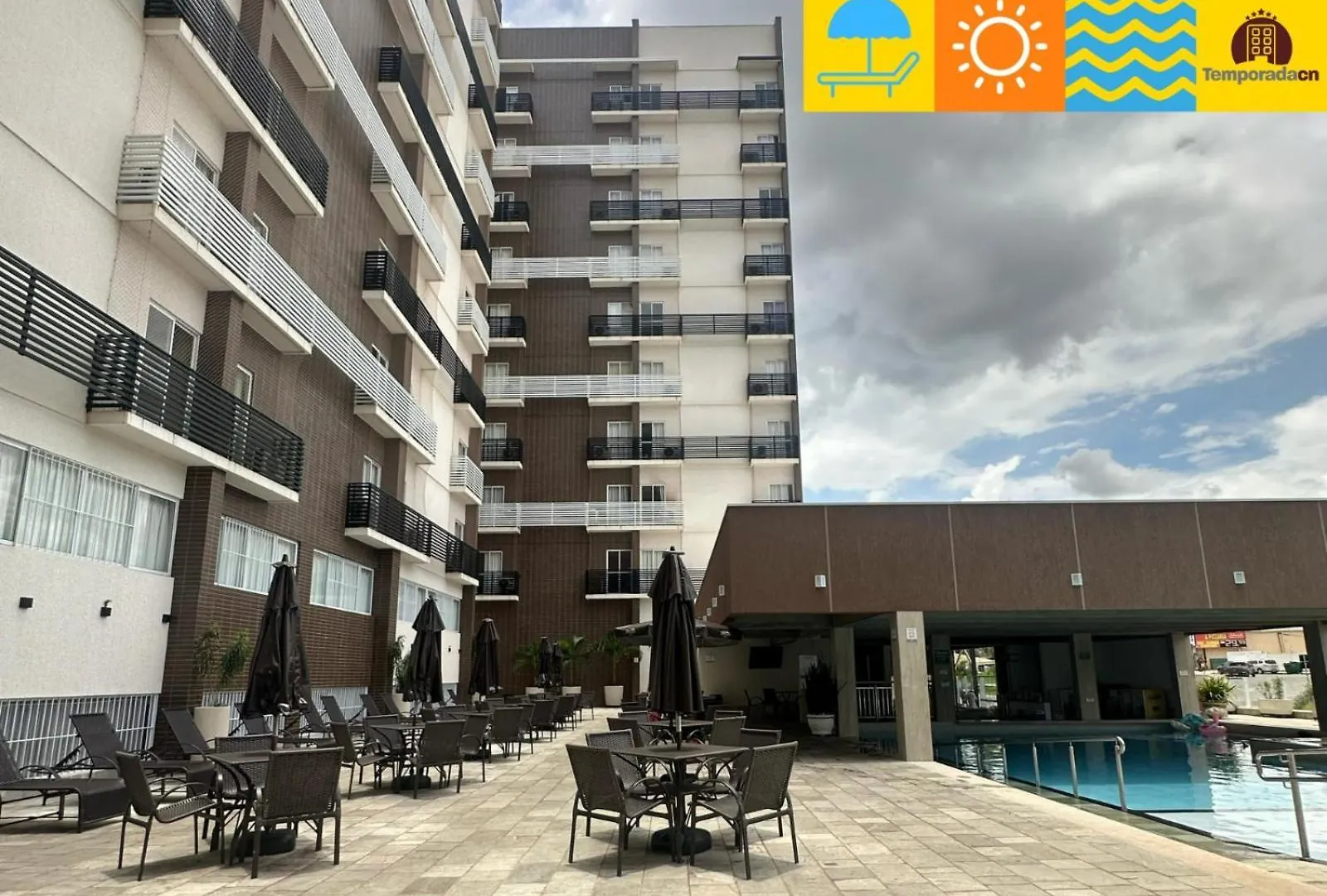 Hotel apartamentowy Spazzio Diroma Com Acesso Ao Acqua Park - Temporadacn L Caldas Novas Brazylia